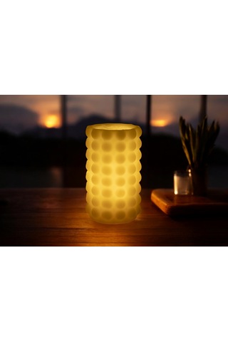 Fener Mum Bubble Krem Kavun Kokulu Dekoratif Mum