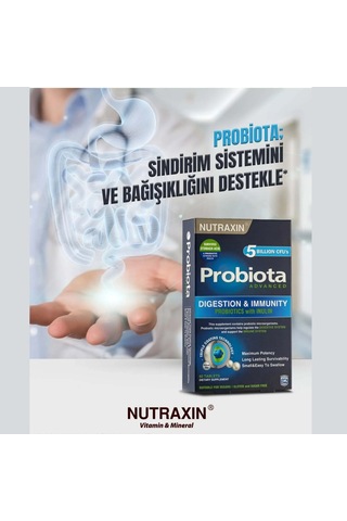 Nutraxin Probiota Advanced - Probiyotik Takviyesi 60 Tablet - Üç Katmanlı Teknoloji
