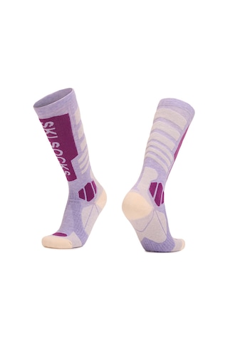 Vkemall Kadın Bisiklet Çorapları Mor S Numara: Kayak, Snowboard Ve Kış Sporları İçin Taze, Kuru Ve Nefes Alıcı Mor