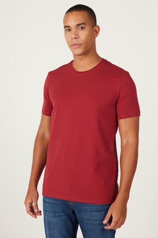 Erkek Bordo 360 Derece Her Yöne Esneyen Slim Fit Bisiklet Yaka Tişört Bordo