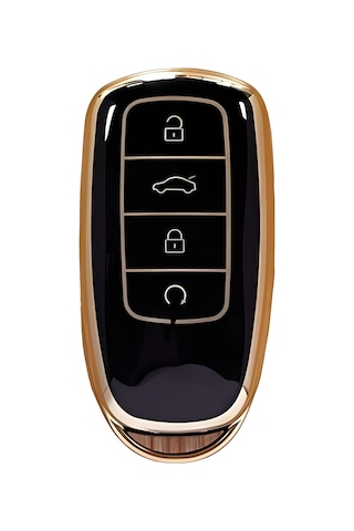 Chery Tiggo 8 Omoda 5 Tiggo 7 Uyumlu Anahtar Kumanda Kılıfı Oto Anahtarlık Siyah Gold