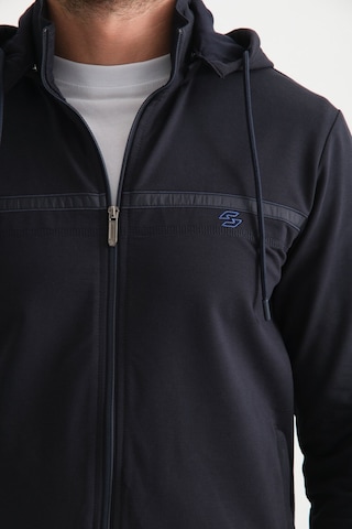 Shooter Sportswear Shooter Premium Dik Yaka Rahat Form Klasik Paça Erkek Eşofman Takımı Lacivert