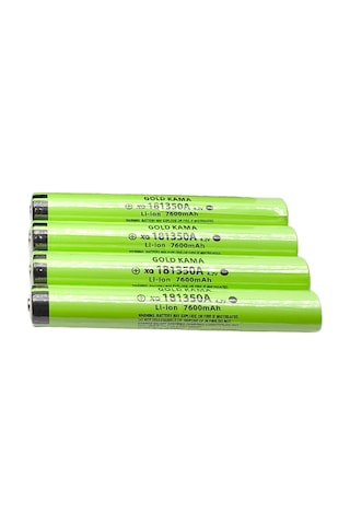 181350a 7600mah 4.2v Li-ion Şarjlı Pil - 4 Adet 13.2 Cm Uzunluk - 92 Gram - Dev Boy