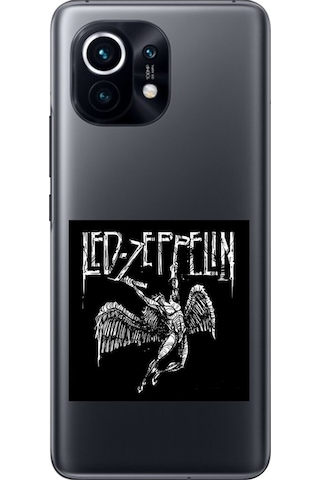 Xiaomi Mi 11 Uyumlu Şeffaf Kılıf Led Zeppelin Tasarımlı