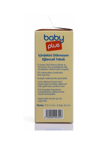 Baby Plus İçindekini Dökmeyen Eğlenceli Pp Mama Tabağı Turuncu XYZ-020212 Çok Renkli