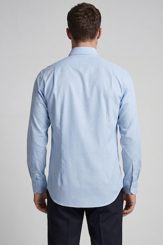 Xint Bisse Regular Fit Uzun Kol Keten Paşa Yaka Cepsiz Mavi Erkek Gömlek Bsgmktn25325 D35