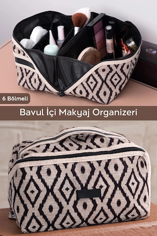 Su Geçirmez Çok Bölmeli Seyahat Çanta Makyaj Düzenleme Çantası