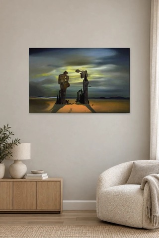 Fida Dali Gerçeküstü Taş Figürler Ve Angelus Anısı Canvas Tablo