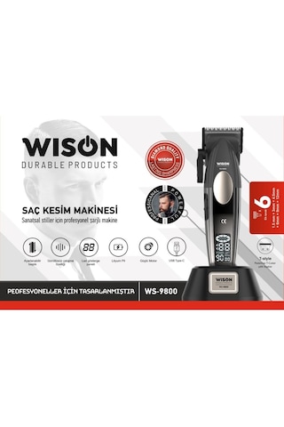 Wıson Ws-9800 Profesyonel Saç Sakal Tıraş Makinesi Yeni Ürün