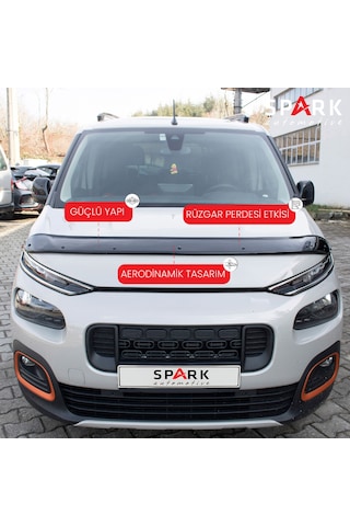 Fiat Doblo 2023- Yılı Ve Sonrası Uyumlu Kaput Rüzgarlığı 3mm Siyah