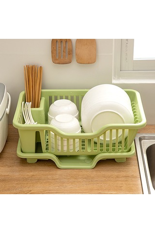 Qingmipy Büyük Boy Beyaz Kalın Tabak Bulaşık Rakası - Mutfak Tezgahı Su Filtreli Servis Ürünleri Depolama Organizatörü Diğer