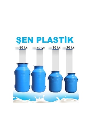 Süt Güğümü Içi Beyaz 30 Litre Şen Plastik Çok Renkli