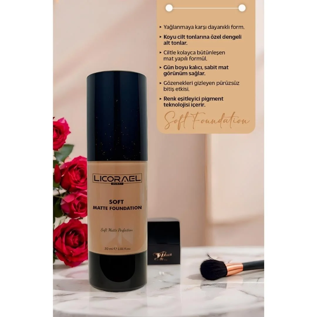 Licorael Dubai Soft Matte Foundation 30ml. No:m2