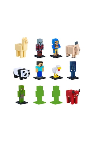 Pmı/mc2280 Minecraft 3d Toppeez 12li Deluxe Figür Seti 2 Asorti