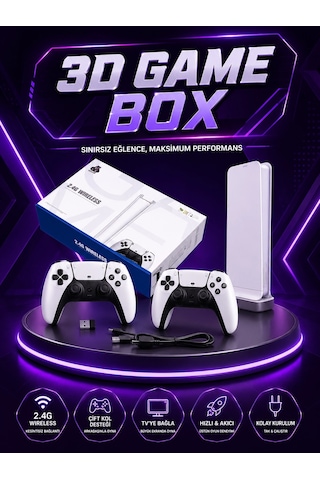 Bay 20.000 Yüklü Oyunlu Kablosuz Retro Oyun Konsolu 4k Destekli Najmaddin 23066412