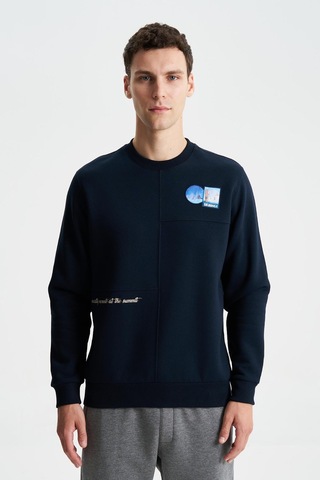 AR-MA Arma Şık Erkek Regular Fit 3 İplik Şardonlu Bisiklet Yaka Sweatshirt 001