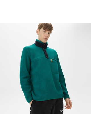 Peak Performance Fleece Snap Erkek Yeşil Outdoor Polar Düz G78899060 Yeşil