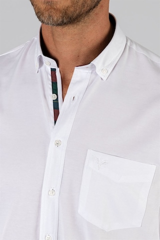 Tudors Klasik Fit Rahat Kesim Poplin Oxford Erkek Gömlek-23387 Beyaz