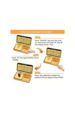 Fastbuy Altın P1834 Yüksek Hassasiyetli 200g 0.01g Mini Dijital Cep Tartısı Mutfak Takı Ölçümü Altın