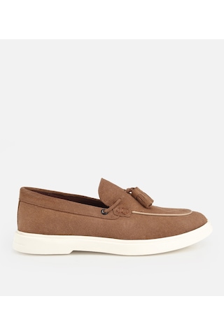 Hotiç Erkek Süet Deri Kahverengi Püskül Detaylı Günlük Loafer 02ayh319440a420 02ayh319440a420