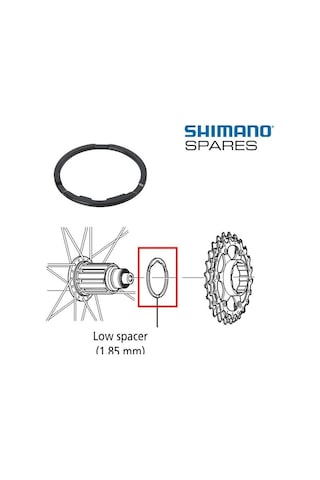 Shimano Ruble Arkası Pul Spacer 1.85mm Siyah