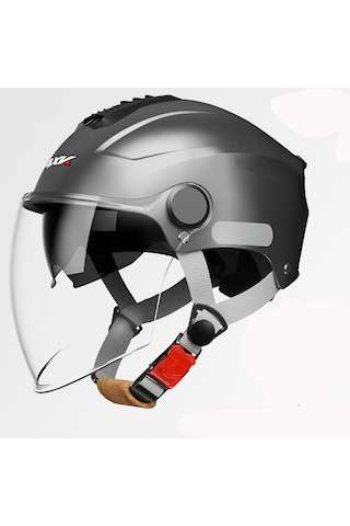 Eternal Luck Bk-309 Elektrikli Bisiklet Kaskı Açık Dört Mevsim Yarım Kask Gri