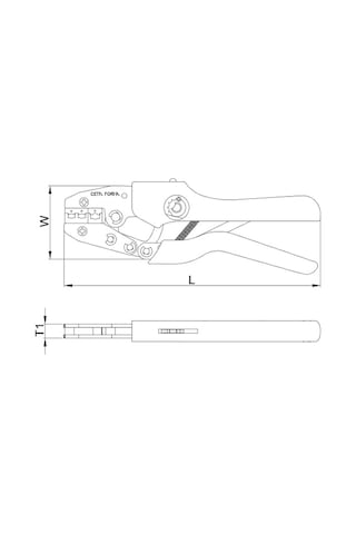 Ceta Form E69-Yt1 Izoleli Kablo Pabucu Sıkma Pensesi