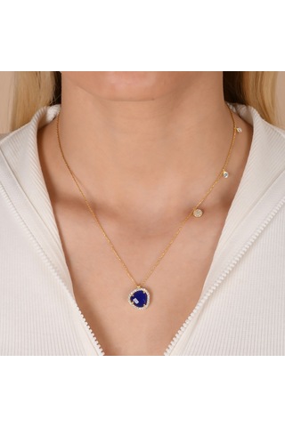 Zirkon Taşlı Pırlanta Montür Altın Kaplama Doğal Taşlı Yuvarlak