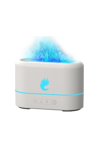 Mavi & Kırmızı Simülasyon Alev Nemlendirici 2 Parlaklık Işığı Sessiz Soğuk Sis Usb Hava Nemlendirici Aromaterapi Uçucu Yağ Difüzörü Ev Ofis Yatak Odası Bebek Odası