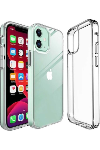 Mobilteam Apple iPhone 12 Uyumlu İmax Silikon-renksiz Renksiz
