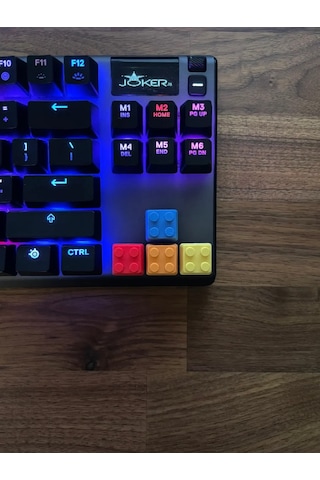 Renkli Blok Tuğla Tasarımlı Klavye Tuş Takımı 4 Lü Set Mekan
