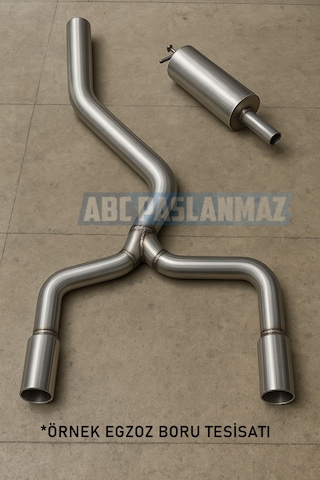 76mm Egzoz Ara Boru Boy:50cm Eksoz Çıkış Borusu Et Kalınlığı 2mm