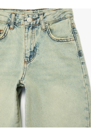 Koton Rahat Kesim Balon Form Denim Pantolon Lıght Indıgo 6skg40051ad Açık Mavi