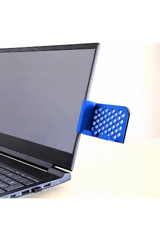 Vaveni 3d Baskı Monitor Telefon Tutucu - Petek Desenli Laptop Kenar Telefon Tutucu-mavi Arz