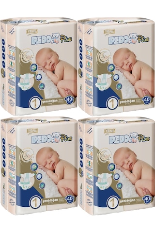 Pedo Plus Bebek Bezi 1 Numara 2-5kg Yeni Doğan 160 Adet 4'lü