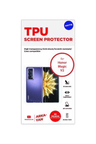 Honor Magic V2 Mat Arka Ve Yan Kaplama Tam Kaplayan Hd Film