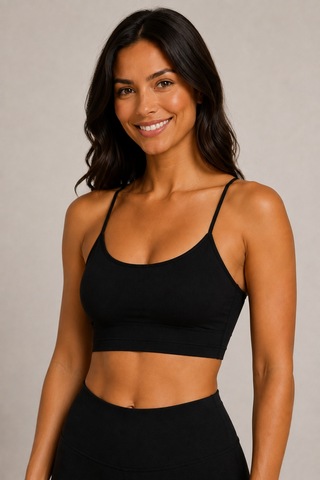 Pijamask Kadın İnce Askılı Crop Top Basic Esnek Büstiyer Atlet Çok Renkli
