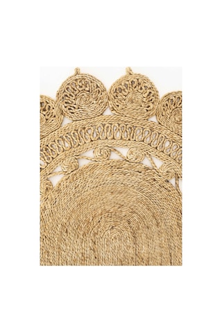 Cool Halı Stew Ca-109 Natural Oval Jüt Halı El Dokuma Dekoratif Jüt Örgü Halı Vintage Jüt Kilim