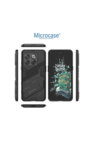 OnePlus Ace Pro-10T Matrix Serisi Standlı Kılıf -Siyah