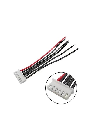 Jst-xh 2.54mm 6 Pin 26awg 20cm Tek Damarlı Dişi Bağlantı Kablosu