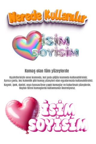 Kıyafet Etiketi - Okul Kıyafet Kumaş Etiketi Kreş Anaokulu İlkokul Kıyafet Kumaş Etiketi Set15 Karışık