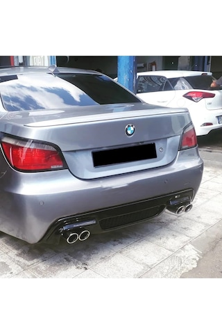 Bmw E60 - M5 - Rieger - Difüzör Sağ Sol Çift Çıkış Piano Black Vakum 2003-2010