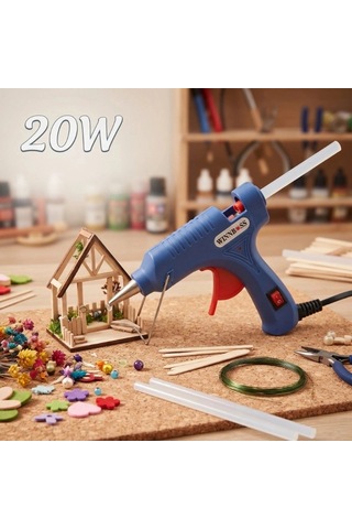 Özel Üretim Pratik Hızlı Isınan 20w Sıcak Silikon Tabancası Küçük Boy 75 Mm Mum Silikon Uyumlu