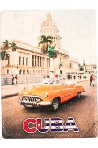 Küba Temalı Taş Magnet