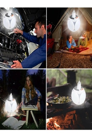 Solar 5 Kanatlı Kamp Lambasıı Beyaz