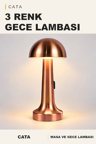 Cata 3 Renk Masa Lambası Altın
