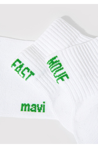 Mavi - Beyaz Soket Çorap 0911605-622 Beyaz