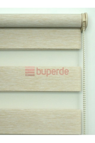 Buperde Krem Eko Bambu Zebra Stor Perde