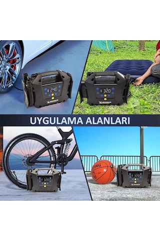 Michelin Mc34259 11.1volt/2.5ah. Li-ion 120psı Ayarlanabilir Dijital Basınç Göstergeli Şarjlı Lastik & Yatak Ş