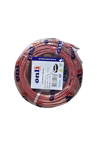 2x0.75 Mm Hoparlör Ve Led Kordon Kablosu 100 Metre Şeffaf Ses Kablosu